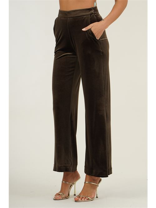 Pantalone in velluto liscio Il The' Delle 5 | LAURO 66TESTA DI MORO